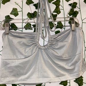 Halter Neck Cropped Tie Top